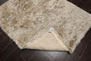 4x6 Moss Hand Made Shag Wool & Polypropylene Modern & Contemporary Oriental Area Rug