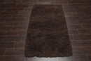 3x5 Chocolate Handmade Shag 100% Wool Modern & Contemporary Oriental Area Rug