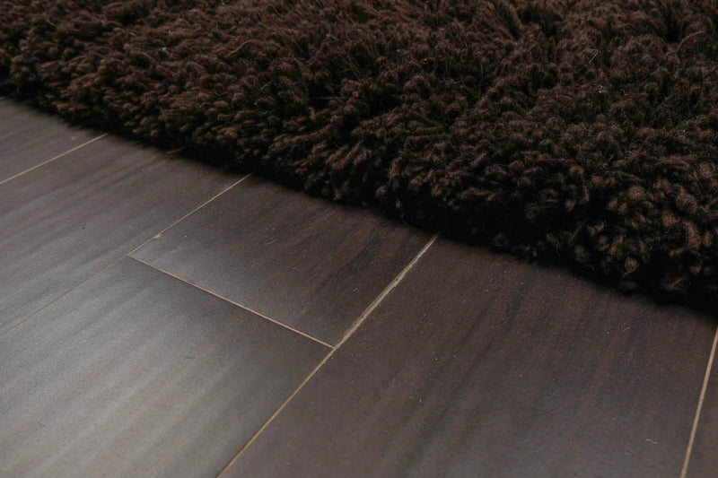 3x5 Chocolate Handmade Shag 100% Wool Modern & Contemporary Oriental Area Rug