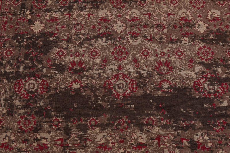 4'10" x 7'4"Persiano Erased Pattern Contemporary Cotton Flatweave Area Rug Beige