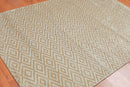 5'3" x 7'7" Handmade 100% Bamboo Silk Loop N Cut Pile Area Rug Beige