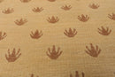 3' x 4'11'' Hand Knotted Tibetan 100% Wool Frog Foot Area Rug Caramel Brown