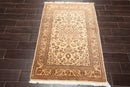 3'4'' x 4'10'' Hand Knotted Wool Kashan Traditional Oriental Area Rug Caramel
