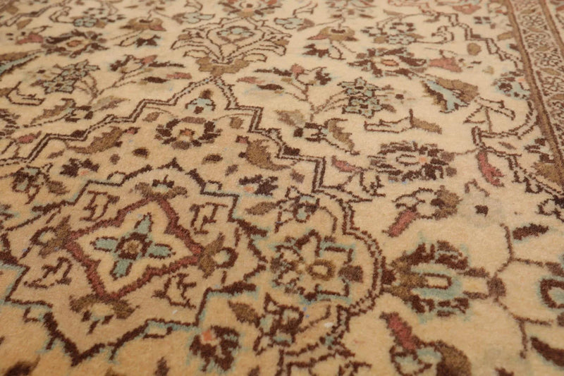 3'4'' x 4'10'' Hand Knotted Wool Kashan Traditional Oriental Area Rug Caramel