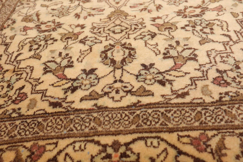 3'4'' x 4'10'' Hand Knotted Wool Kashan Traditional Oriental Area Rug Caramel