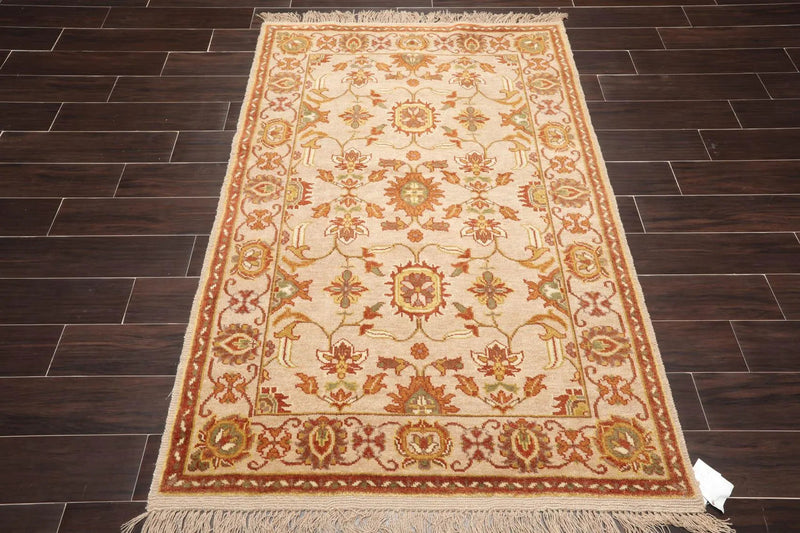 4' x 5'11'' Hand Knotted 100% Wool Oushak Traditional Area Rug Taupe, Beige