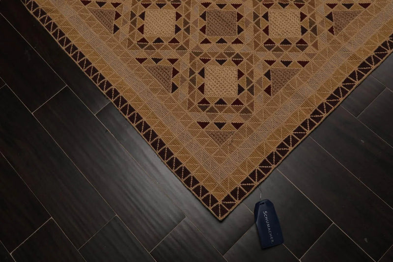 6' x 9' Hand Knotted 100% Wool Traditional Sino Persian Area Rug Tan