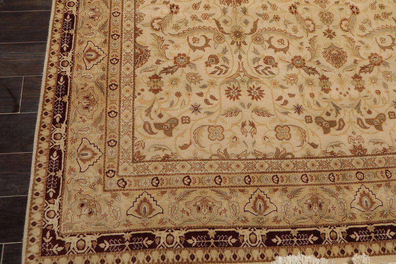 7’5" x 16’ Hand Knotted Palace Runner 150 KPSI Wool Oriental Area Rug Beige