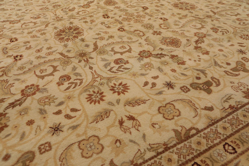 7’5" x 16’ Hand Knotted Palace Runner 150 KPSI Wool Oriental Area Rug Beige