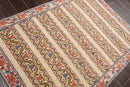 4' x 5'9" Hand Knotted Tibetan 100% Wool Arts & Craft Oriental Area Rug Beige