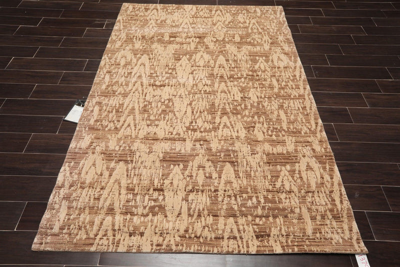 5'3" x 7'5" Transitional Wool & Art Silk Oriental Area Rug Taupe