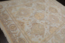 7’7" x 10’1” Muted Turkish Oushak Hand Knotted Wool Traditional Area Rug