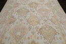 7’7" x 10’1” Muted Turkish Oushak Hand Knotted Wool Traditional Area Rug