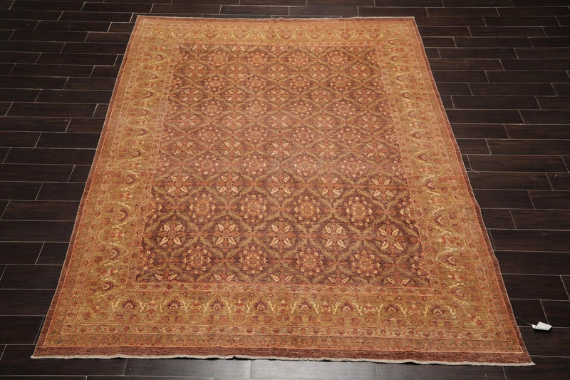8' x 9'8" Hand Knotted 250 KPSI Distress Finish Afghan Area Rug Brown by Ariana
