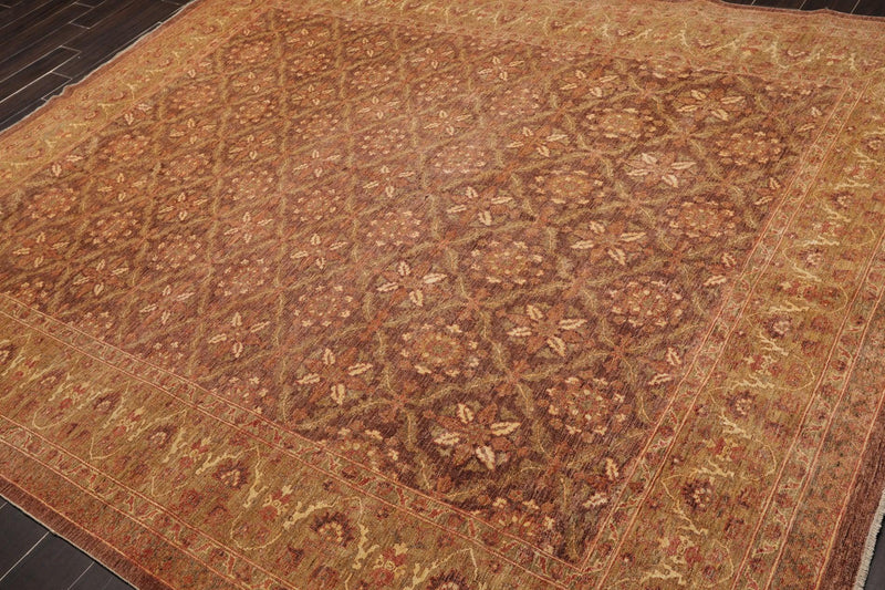 8' x 9'8" Hand Knotted 250 KPSI Distress Finish Afghan Area Rug Brown by Ariana