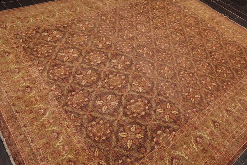 8' x 9'8" Hand Knotted 250 KPSI Distress Finish Afghan Area Rug Brown by Ariana