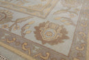 7’7" x 10’1” Muted Turkish Oushak Hand Knotted Wool Traditional Area Rug