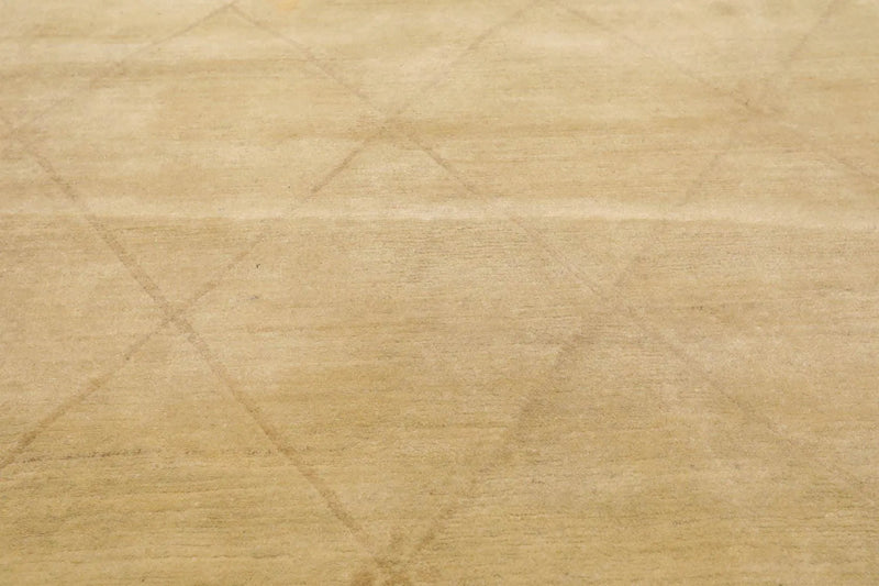 4'2'' x 5'11'' Hand Knotted Tibetan Wool Diamond Oriental Area Rug Pistachio