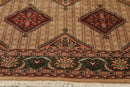 6' x 8'10" Hand Knotted Superfine 100% Wool Traditional Oriental Area Rug Beige