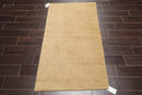 2'10'' x 5' Hand Knotted Tibetan 100% Wool Solid Modern Area Rug Moss