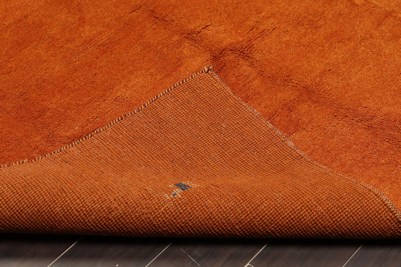 5'3" x 8'6" Hand Knotted 100% Wool Gabbeh Oriental Area Rug Burnt Orange