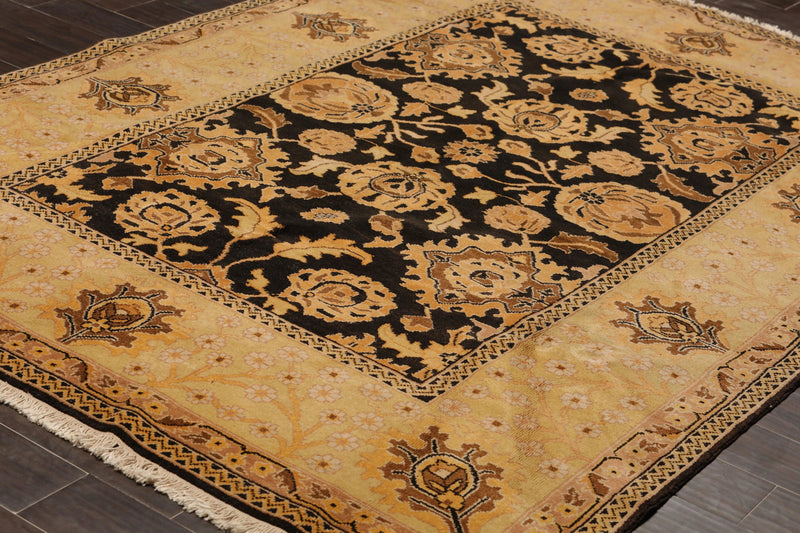 6' x 9' Hand Knotted 100% Wool Traditional Oriental Area Rug 6x9 Dark Chocolate