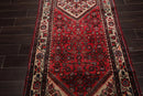 3'6" x 10'4" Runner Herizz Hand Knotted Red Medallion Traditional Wool Oriental Area Rug
