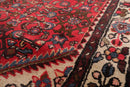 3'6" x 10'4" Runner Herizz Hand Knotted Red Medallion Traditional Wool Oriental Area Rug