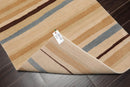 3x5 Hand-Knotted Contemporary  Striped Tibetan Wool Area Rug Beige
