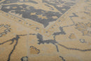 8’2"x9’11” Muted Turkish Oushak Hand Knotted 100% Wool Area Rug Slate