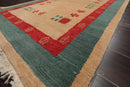 4x6 Beige Hand Knotted Tibetan Contemporary Gabehh Pictorial Wool Oriental Area Rug