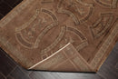 4x6 Taupe Hand Knotted Tibetan Transitional All-Over Wool & Silk Oriental Area Rug