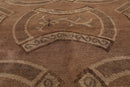 4x6 Taupe Hand Knotted Tibetan Transitional All-Over Wool & Silk Oriental Area Rug