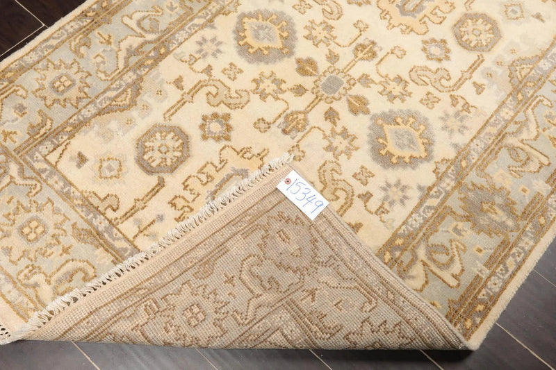 3'11'' x 6'1'' Hand Knotted 100% Wool Turkish Oushak Oriental Area Rug Beige