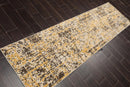 2'4" x 8'3" New Zealand Wool Pixilated Runner Oriental Area Rug Gold