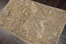 3' x 4'10" Hand Knotted Tibetan Wool & Silk Abstract Oriental Area Rug Beige