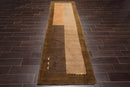 3' x 9'10'' Runner Hand Knotted Tibetan 100% Wool Designer Area Rug Tan