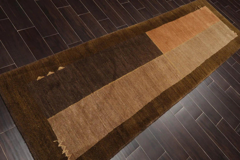 3' x 9'10'' Runner Hand Knotted Tibetan 100% Wool Designer Area Rug Tan