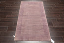 3x5 Aubergine Hand Knotted Tibetan 100% Wool ombre Modern & Contemporary Oriental Area Rug