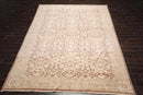 9’x12’ Hand Knotted Designer Tibetan Wool Antique Reproduction Area Rug Beige