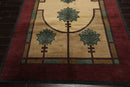 6x9 William Morris Beige Hand Knotted Arts & Crafts/Mission Wool Oriental Area Rug