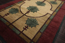 6x9 William Morris Beige Hand Knotted Arts & Crafts/Mission Wool Oriental Area Rug