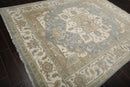 7’10" x 9’11” Muted Turkish Oushak Hand Knotted Wool Area Rug Cream