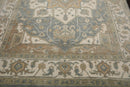 7’10" x 9’11” Muted Turkish Oushak Hand Knotted Wool Area Rug Cream