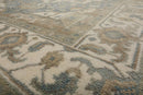 7’10" x 9’11” Muted Turkish Oushak Hand Knotted Wool Area Rug Cream