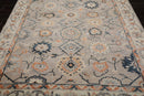 7’10" x 9’7” Arts & Crafts Turkish Oushak Hand Knotted Wool Area Rug Gray