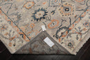 7’10" x 9’7” Arts & Crafts Turkish Oushak Hand Knotted Wool Area Rug Gray