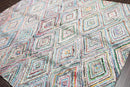 7'9'' x 9'7'' Handmade 100% Cotton Diamond Modern Oriental Area Rug Multi color
