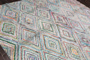 7'9'' x 9'7'' Handmade 100% Cotton Diamond Modern Oriental Area Rug Multi color