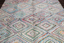 7'9'' x 9'7'' Handmade 100% Cotton Diamond Modern Oriental Area Rug Multi color